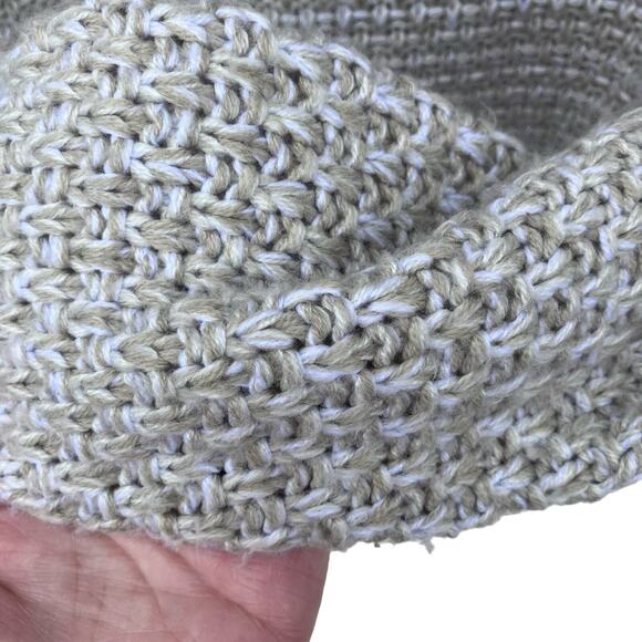 Cabelas Cable Knit Sweater Sz M Cream Cowl Neck Chunky Cozy Fisherman Career - Picture 10 of 13